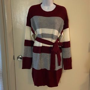 Shein Striped sweater dress